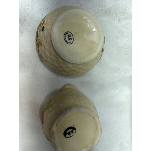 OG Basket Weave Cream Sugar Set Made in Japan - Picture 4 of 7
